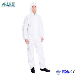 Disposable Microporous Coverall with SGS Certificate, White Non-Woven Coverall
